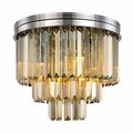 Glowflow 1231F20PN-GT-RC Sydney 9 Light Flush Mount Royal Cut Crystals - Polished Nickel GL2218891